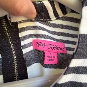 Betsey Johnson Blue and White Striped Dress